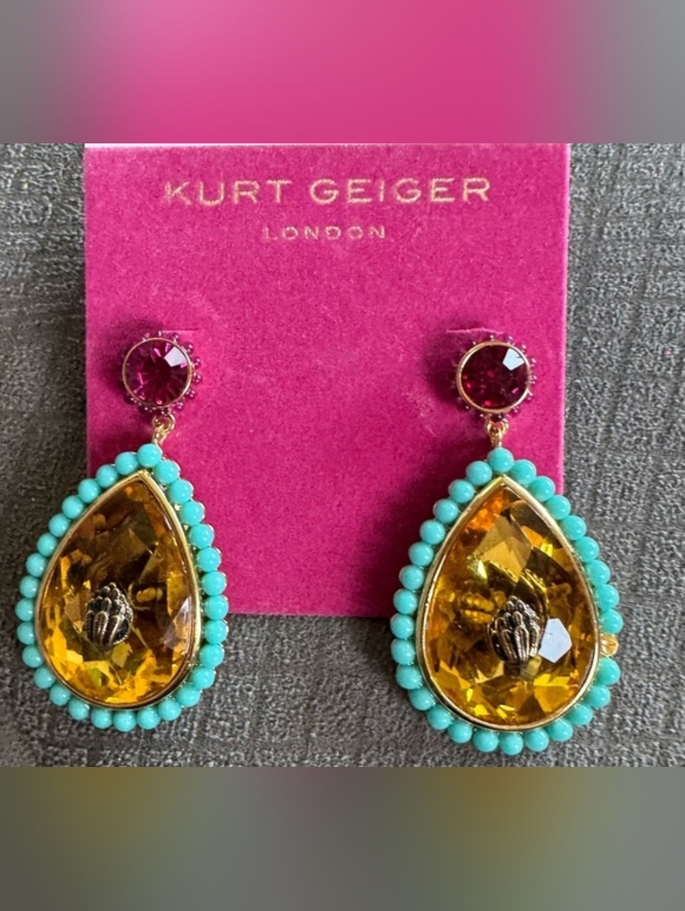 Kurt Geiger Statement Earrings– Bougie, Bold & Slightly Dangerous (Says My Dog) - Picture 4 of 9